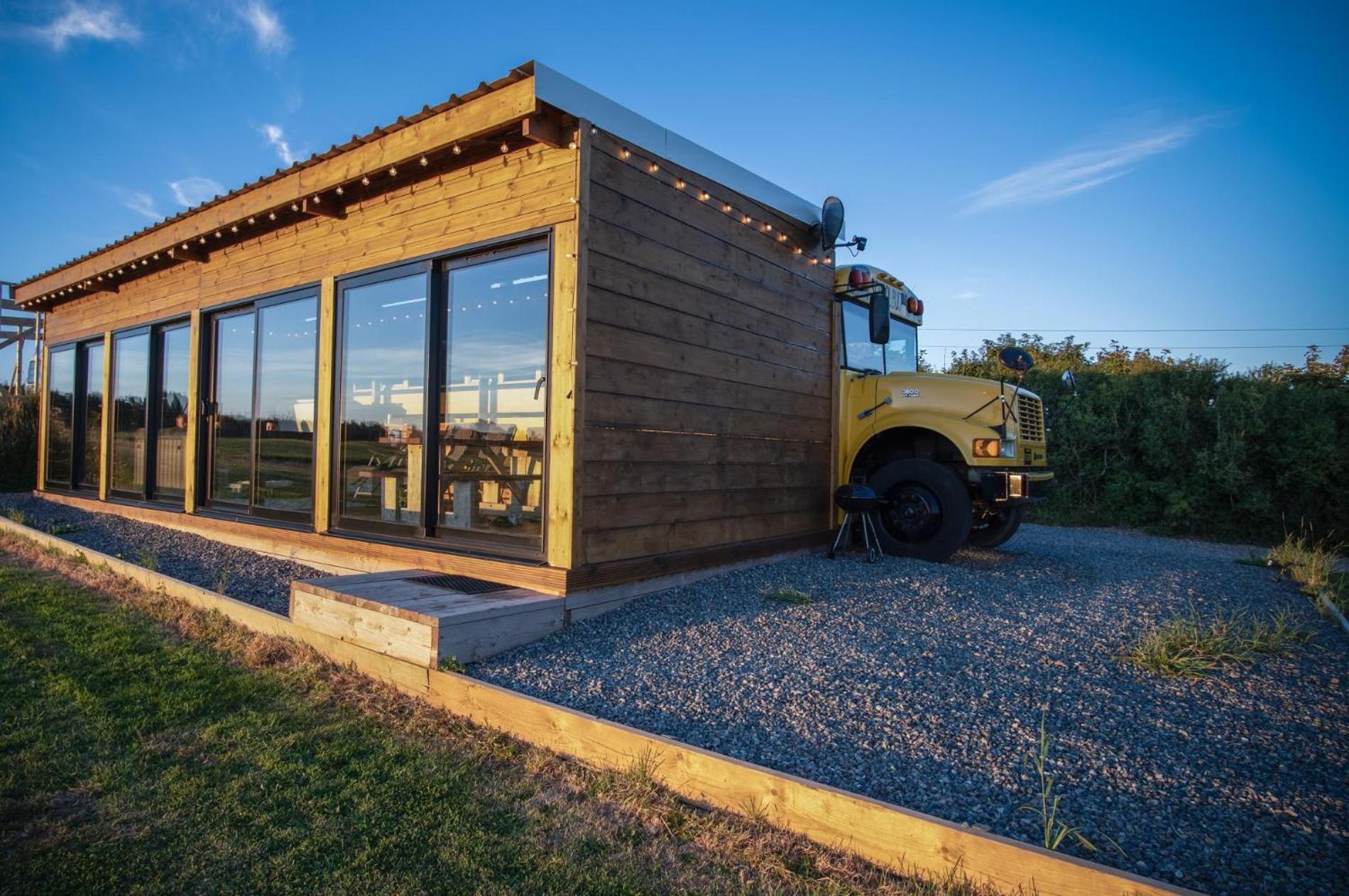 American School Bus - 1 Bedroom - Blossom Farm - Tiers Cross Johnston Dış mekan fotoğraf
